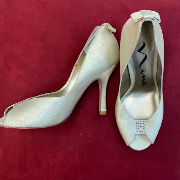 Macy's Shoes Macys Holiday Gold Glimmer Heels Poshmark